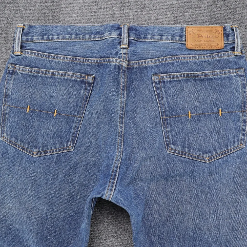 Polo Ralph Lauren Varick Slim Straight Mens Cotton Blue Jeans 36x30